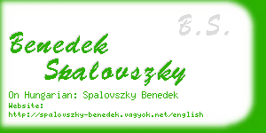 benedek spalovszky business card
